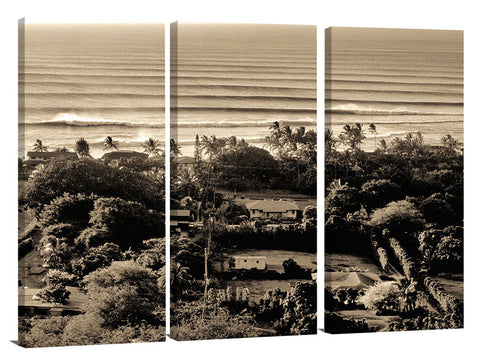 overview of Sunset Beach, from Comsat Hill, north shore, Oahu