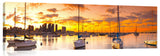 Panoramic view of San Diego city under the early morning twilight.