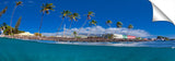 A split leven water view of  Lahina, on the island of Maui.