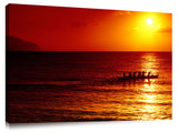 Outrigger canoe at Haleiwa, north shore, Oahu, Hawaii