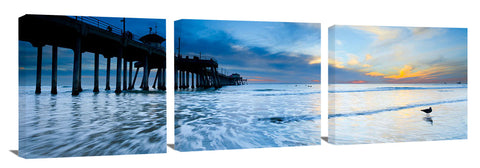 Huntington Beach pier at sunset