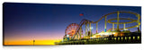 Santa Monica pier in the evening twilight.
