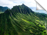 Airiel view of Kualoa Risge on Oahu's east side.