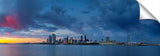 San Diego skyline during dramatic late afternoon light show.