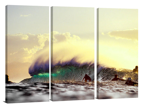 backlit peak at Pipeline, north shore, Oahu, Hawaii