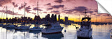 Panoramic view of San Diego city under the early morning twilight.