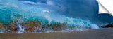 a foam wave on the beach, on the north shore.