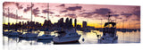 Panoramic view of San Diego city under the early morning twilight.