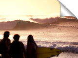 golden lineup at Pipeline, north shore, Oahu, Hawaii