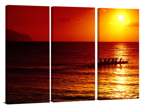 Outrigger canoe at Haleiwa, north shore, Oahu, Hawaii