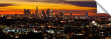 Los Angeles city in the early morning twilight.