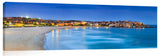 Panoramic view of Bondi Beach in Sydney, at sunset