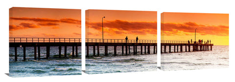 Seaforth Pier in Melbourne, at Sunset.