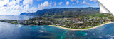 Ariel view of Laie, on the north east coast of Oahu.