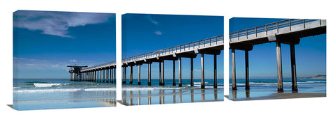 Underneath view of Scripps Pier in La Jolla, California.