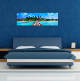 OCEAN WALKWAY, Ready-to-Hang Photographic Print On Canvas