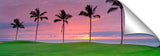 Waikoloa Seven Hole Mauve Sky Sunset Photographic Print On Canvas By Sean Davey