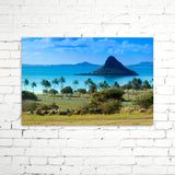 CHINAMANS HAT BLUE, Ready-to-Hang Photographic Print On Canvas