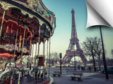 Carousel with the Eiffel tower in the background
