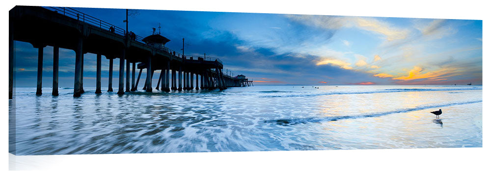 Huntington Beach pier at sunset