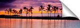 Palm tree sunset at Waikaloa on the big Island of Hawaii.