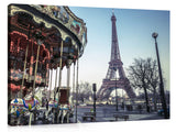 Carousel with the Eiffel tower in the background