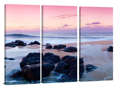 sunrise on the north shore of Oahu.