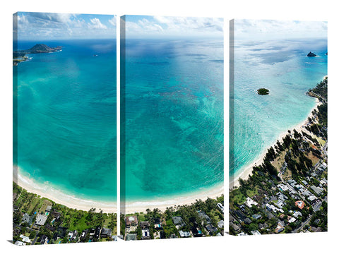 Airiel overview of Kailua on Oahu's east side.