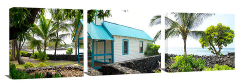 Panoramic view of St Peters church in Kailua Kona, on the Big Island of Hawaii.