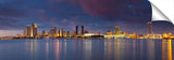 San Diego skyline during dramatic late afternoon light show.