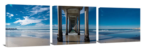 Underneath view of Scripps Pier in La Jolla, California.