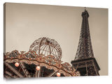 Carousel with the Eiffel tower in the background
