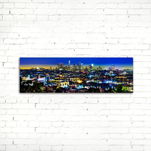 Los Angeles at Night Photographic Canvas Print